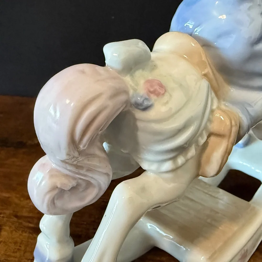 1991 MEICO PAUL SEBASTIAN Girl Riding Rocking Horse Figurine